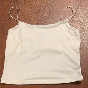 White cropped tank top